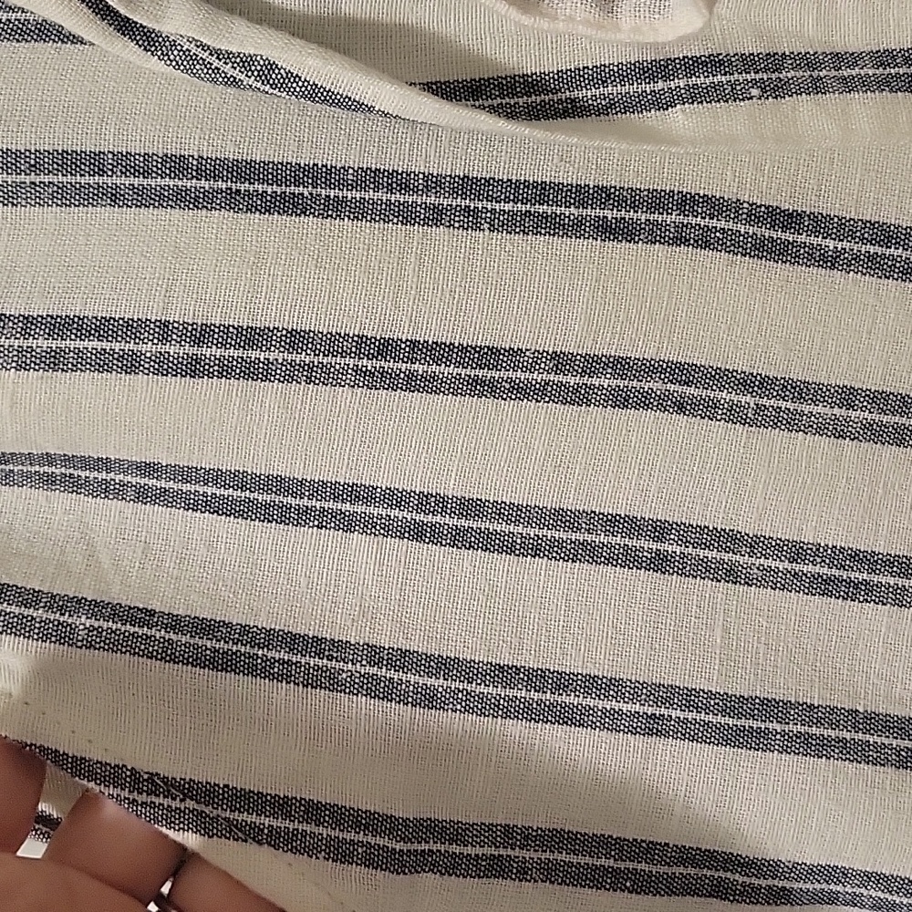 American Eagle Striped Linen-Blend Belted Pants Size M - Picture 9 of 9